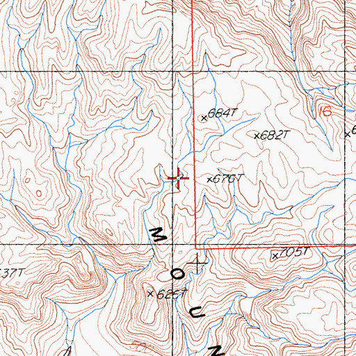 Topographic Map of Iron Mountains, CA