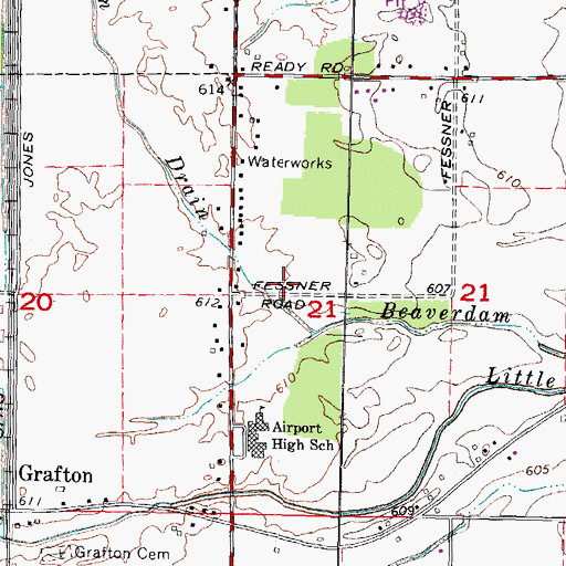Topographic Map of Joseph C Sterling Elementary School, MI