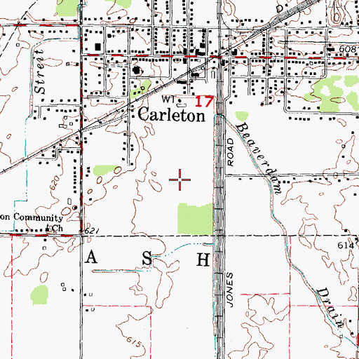 Topographic Map of Yorkshire Manor Mobile Home Park, MI