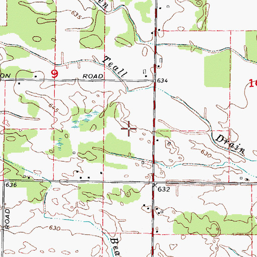Topographic Map of Thorne Hills Golf Course, MI