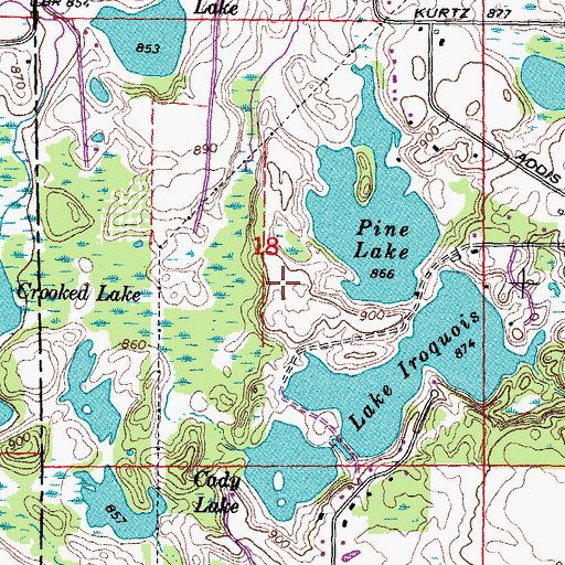 Topographic Map of Dundee Welcome Center, MI