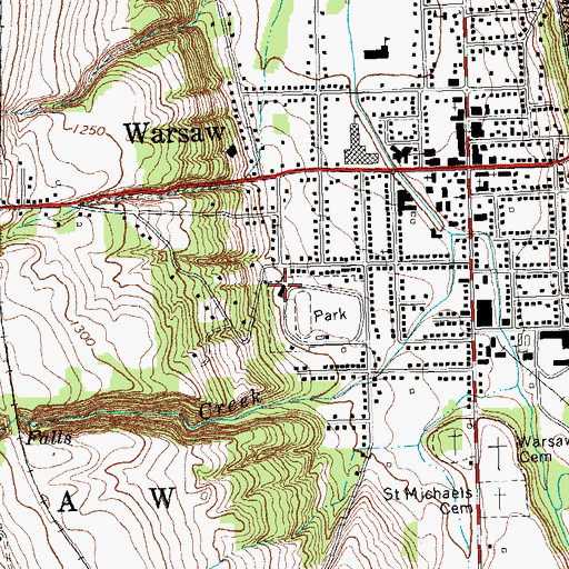 Topographic Map of Veterans Memorial Building, NY