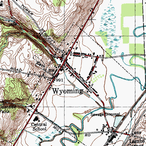 Topographic Map of First Baptist Church, NY