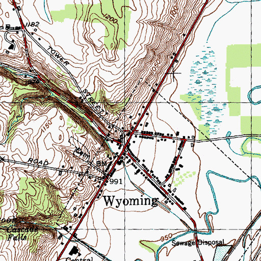 Topographic Map of First Presbyterian Church, NY