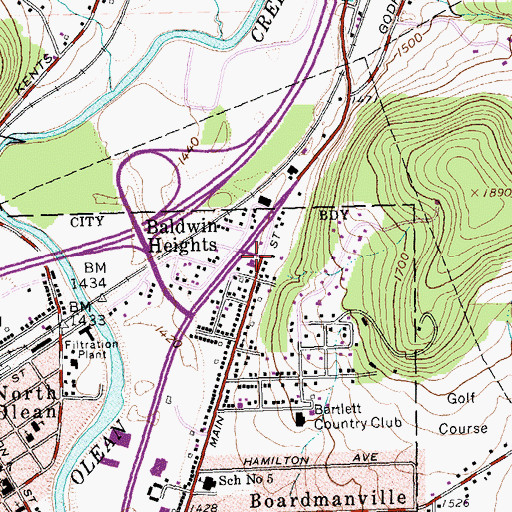 Topographic Map of Grace Alliance Church, NY