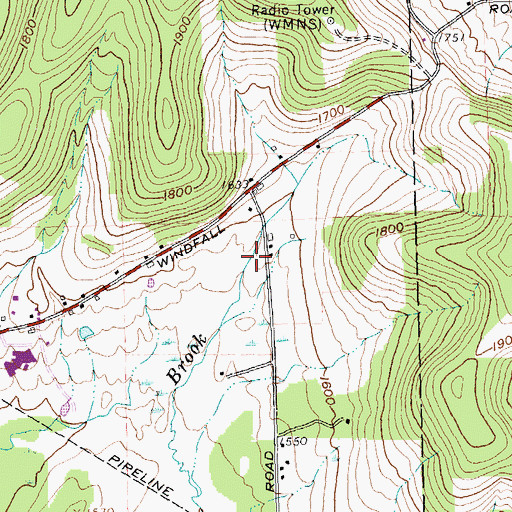 Topographic Map of Kingdom Hall of Jehovah's Witnesses, NY