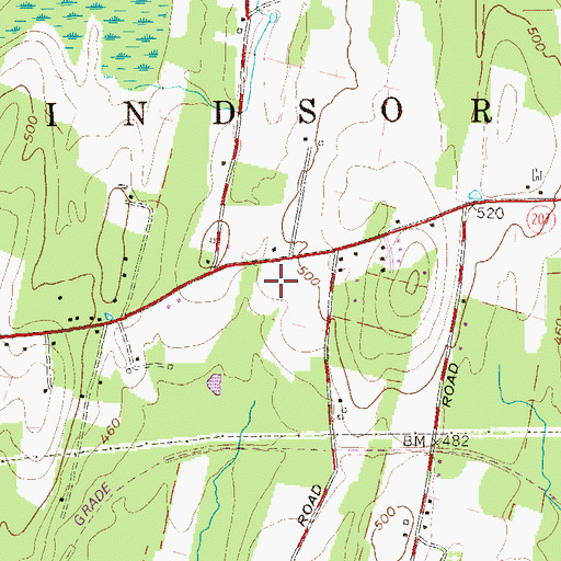 Topographic Map of Canterbury Estates, NY