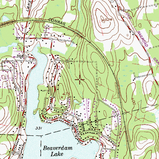 Topographic Map of Chestnut Grove Park, NY