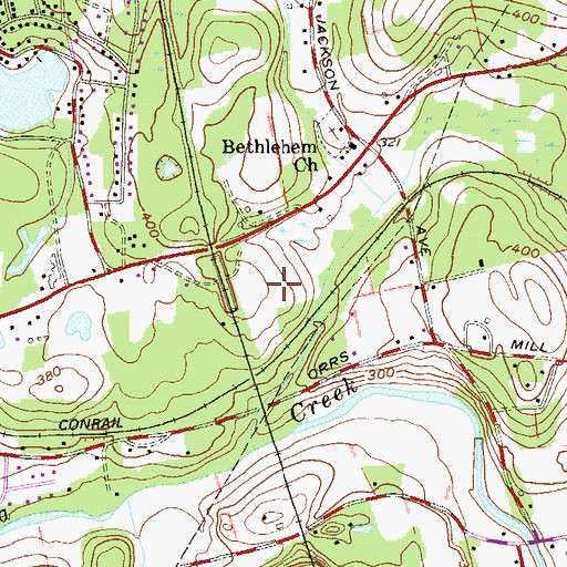 Topographic Map of Downey Farms, NY