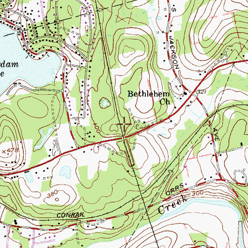 Topographic Map of Metro-North Salisbury Mills-Cornwall Station, NY
