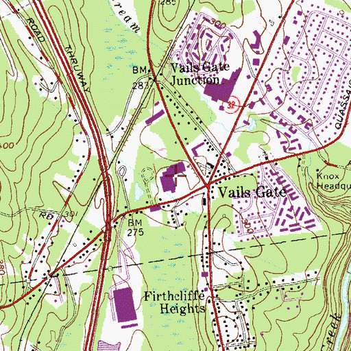 Topographic Map of Price Chopper Plaza Shopping Center, NY