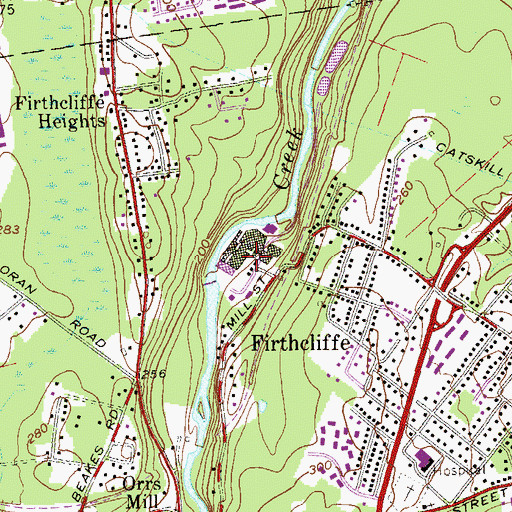 Topographic Map of Cornwall Industrial Park, NY