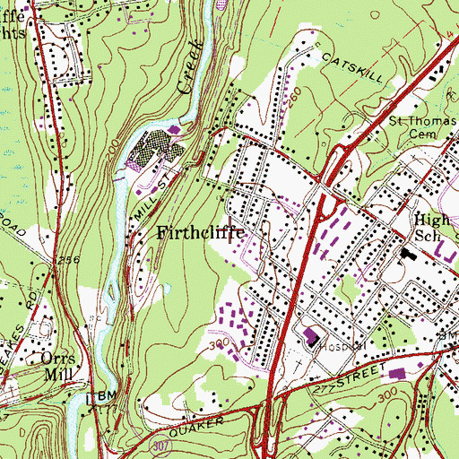 Topographic Map of Laurel Creek Park, NY