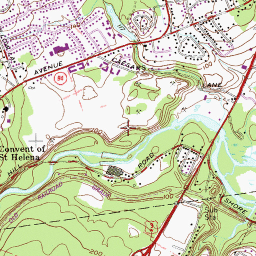 Topographic Map of Buttermilk Park, NY