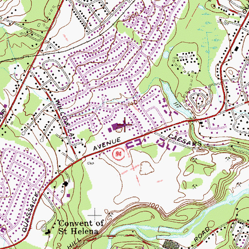 Topographic Map of New Windsor Shopping Center, NY