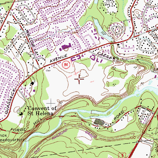 Topographic Map of Butter Hill Estates, NY