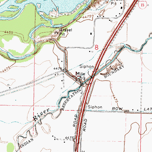 Topographic Map of Stevens Ditch, ID