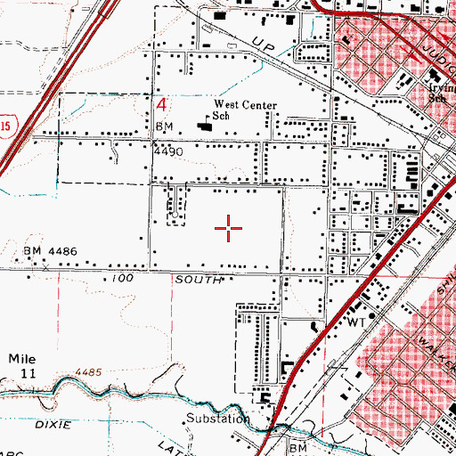Topographic Map of Younnie Ditch, ID