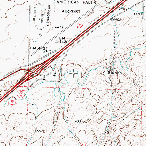 Topographic Map of East Canal, ID