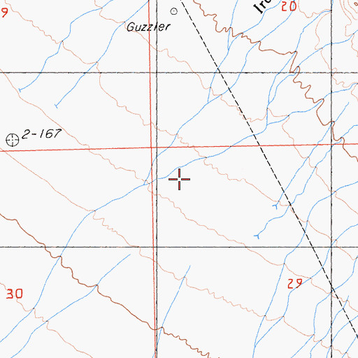 Topographic Map of Ironwood Wash, CA
