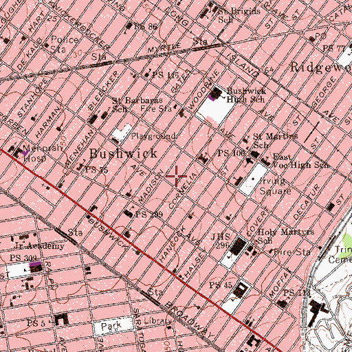Topographic Map of Eagle Theater (historical), NY