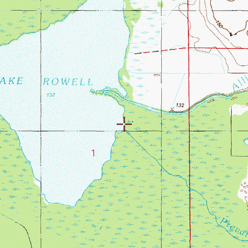 Topographic Map of Prevatt Creek, FL