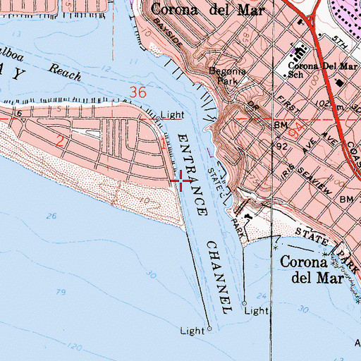 Topographic Map of Irvine Terrace Park, CA