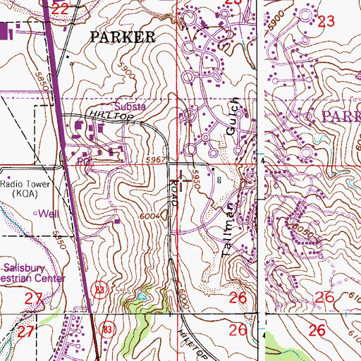Topographic Map of Iron Horse Elementary School, CO