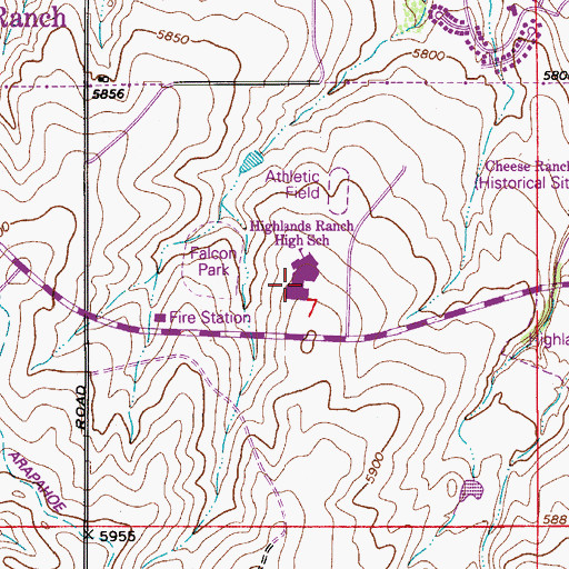 Topographic Map of Eagle Academy, CO