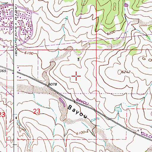 Topographic Map of Sagewood Middle School, CO