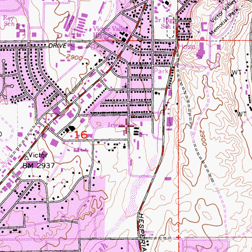 Topographic Map of Irwin Academy, CA