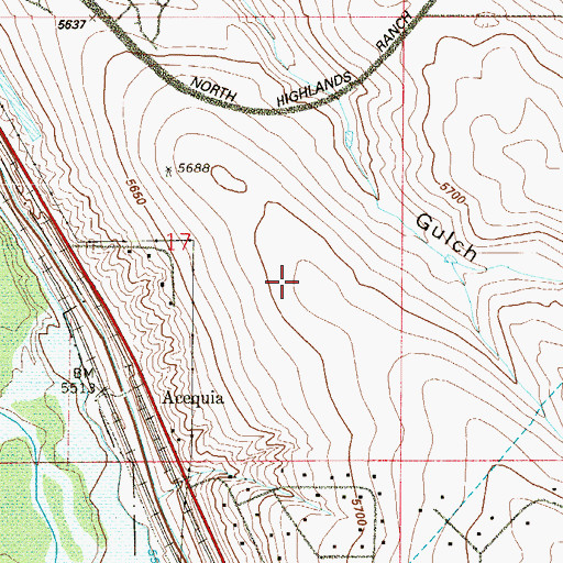 Topographic Map of Coyote Creek Elementary School, CO