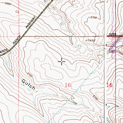 Topographic Map of Ranch View Middle School, CO