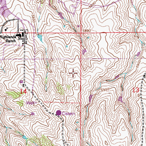 Topographic Map of Summit View Elementary School, CO