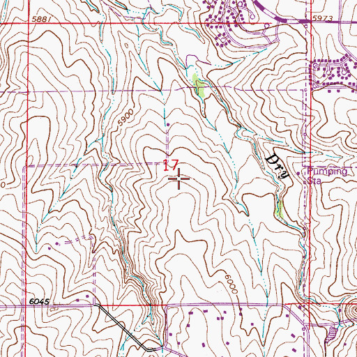 Topographic Map of Wildcat Mountain Elementary School, CO