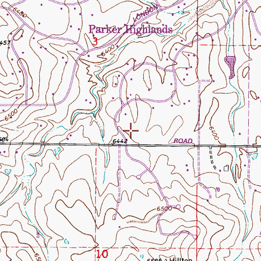 Topographic Map of Singing Hills Elementary School, CO