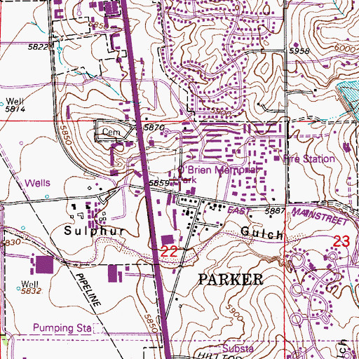 Topographic Map of Parker Montessori Educational Institute, CO