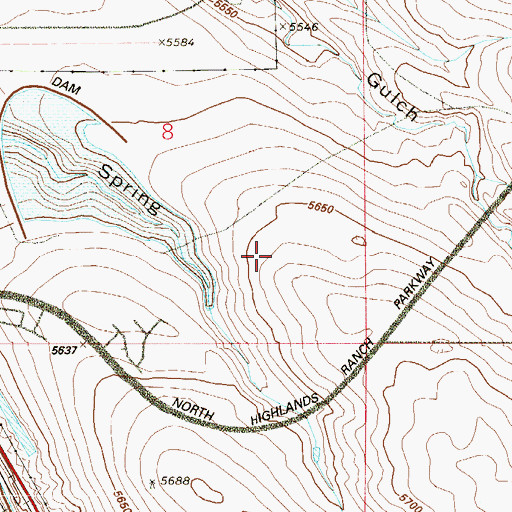 Topographic Map of Trailblazer Elementary School, CO