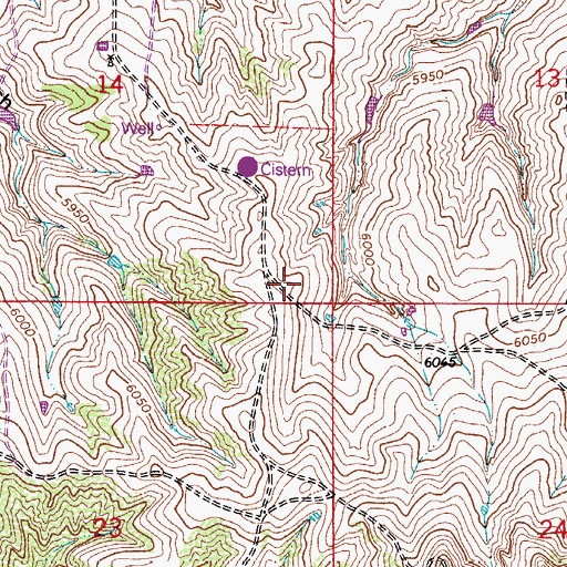 Topographic Map of Mountain Ridge Middle School, CO