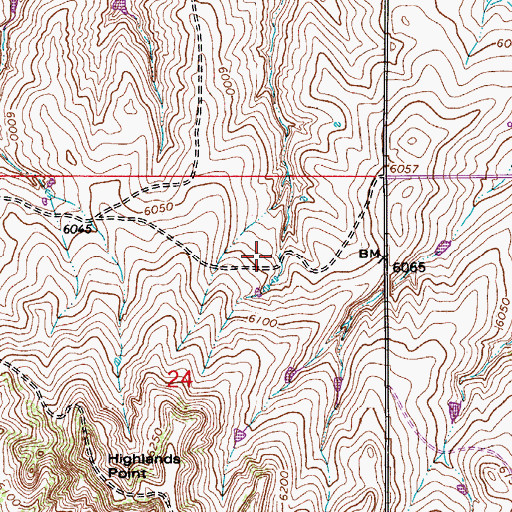Topographic Map of Copper Mesa Elementary School, CO