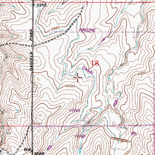 Topographic Map of Arrowwood Elementary School, CO