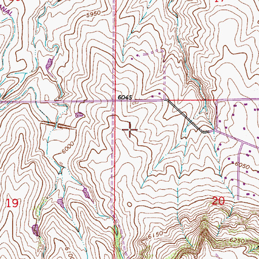 Topographic Map of Rock Canyon High School, CO