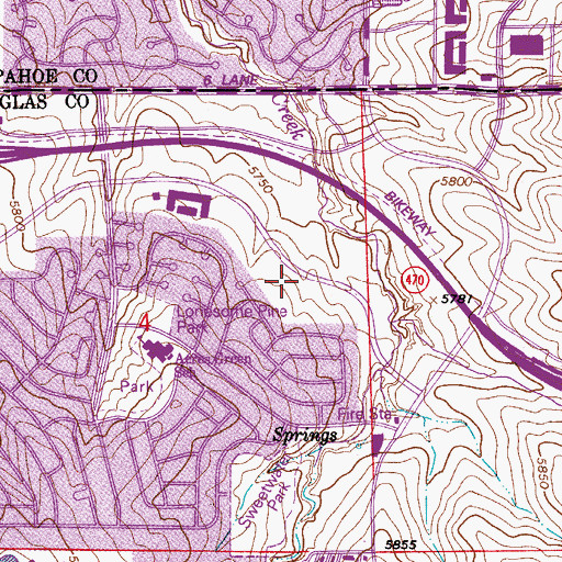 Topographic Map of American Academy Charter School, CO