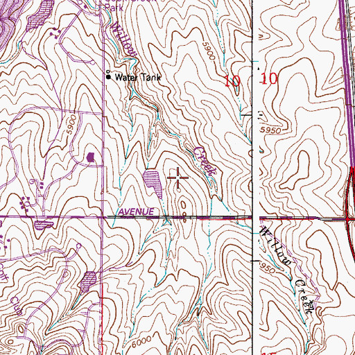 Topographic Map of Lone Tree Elementary School, CO