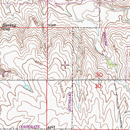 Topographic Map of Frontier Valley Elementary School, CO