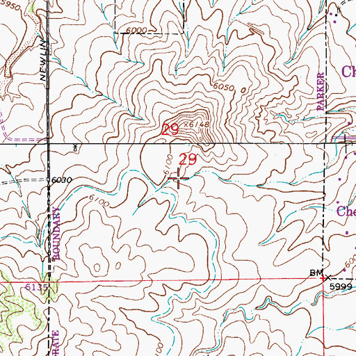 Topographic Map of Gold Rush Elementary School, CO