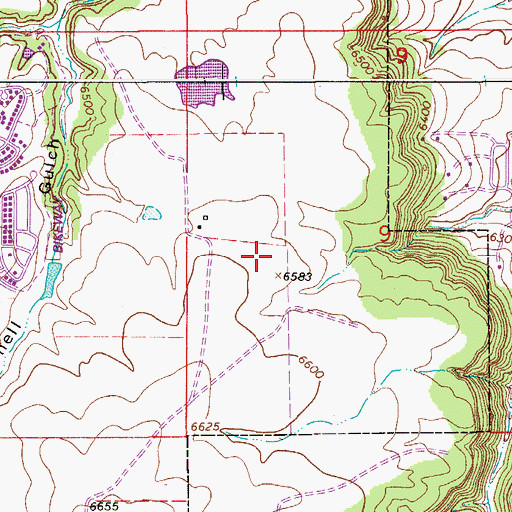 Topographic Map of Flagstone Elementary School, CO