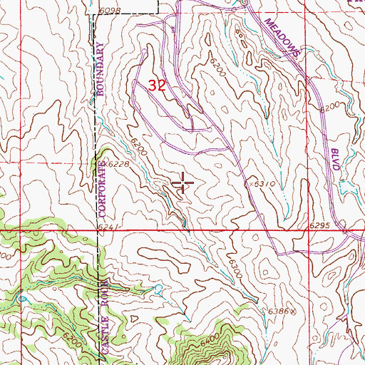 Topographic Map of Soaring Hawk Elementary School, CO