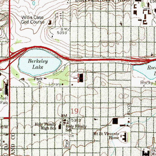 Topographic Map of Centennial K - 8 School, CO