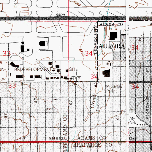 Topographic Map of William R Bill Roberts School, CO